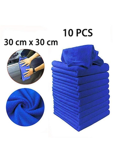 10 Adet Mikrofiber Araba Temizlik Havlusu Otomobil Motosiklet Yıkama Cam Ev Temizlik Küçük Havlu
