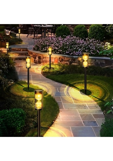 Ganzhoushop Solar Mekan Lamba, Güneş Enerjili Dış Bahçe Aydınlatma, Adet 4 Ub - Dayanıklı Ve Şık Tasarım 1 Adetli Set