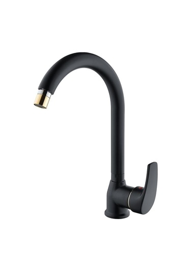 Vilas Viva Lüks Siyah 360 Derece Altın Eviye Mutfak Bataryası