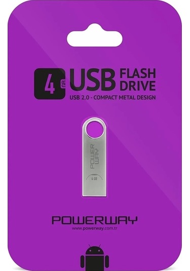 Powerway 4 GB USB Metal Flash Bellek