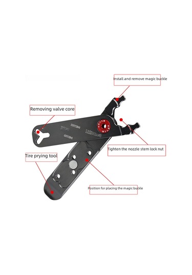 Xiyyadms Bisiklet Zinciri Ve Valf Bakımı Aleti: Büyüklenme Kanca Ve Hızlı Çıkarma Kancası İle 4 Fonksiyonlu Çok Amaçlı Altın