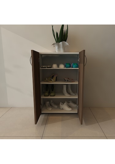 Moonlife Turna 4 Raflı Ayakkabılık Ceviz