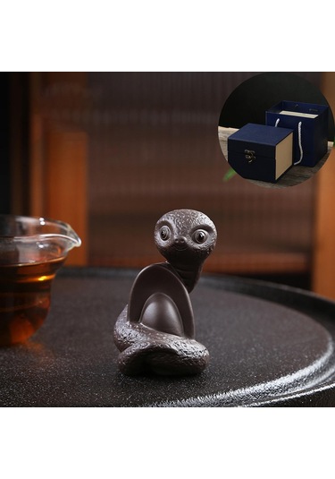 Suntek Çay Evcil Hayvan Dekoratif Ev Dekoru Yılan Heykeli Mor