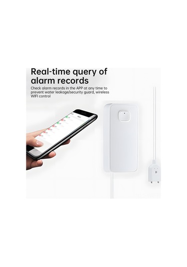 Wezone Akıllı Wifi Su Kaçağı Alarmı - Ip67 Su Geçirmez, 85db Sesli, Mutfak, Banyo, Bodrum İçin Uygundur