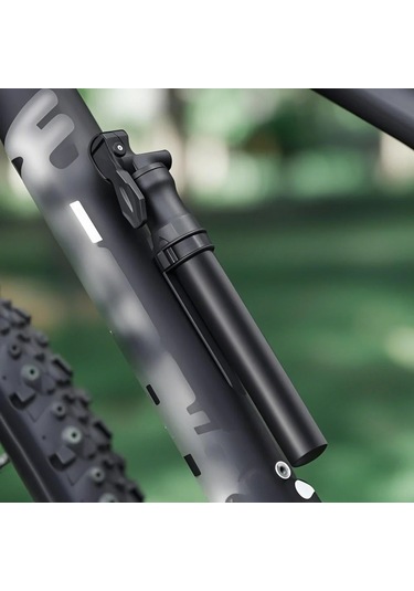 Yifomall Alüminyum Mini Ayaklı Pompa, 80psi Hızlı Şişirme, Taşınabilir Dış Mekan Bisiklet Top Lastik Şişirici, Gri-siyah Seçenekli