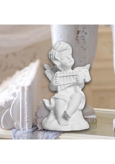 Lijinxu Küçük Melek Heykeli Reçine 3.5x3.5x6.5cm-flüt