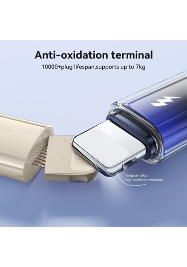 Joyroom S-a42 Crystal Clear Series Fast Charging Data Cable, Usb To 8 Pin Cable, Length: 1.2m Black