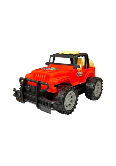 Çocuk Safari Arazi Aracı Uzaktan Kumandalı Yarım Fonksiyon Ileri Geri Oyuncak Jeep Jip Araba - Turuncu