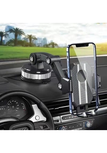 Ic Sabit Araç Aksesuarları Darbeye Dayanıklı Navigasyon Cep Telefonu Tutucu Büyük Vantuzlu Vantuz Tipi Eklemli Kol Araç Cep Telefonu Tutucu