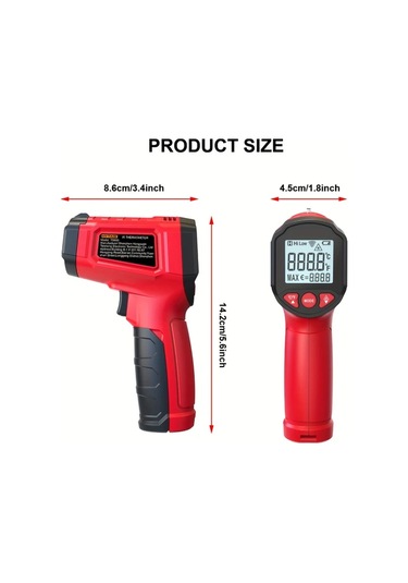 Honeybeeshop Hytaıs Ts600 Sarı Yüksek Hassasiyetli Kızılötesi Termometre -58f 1112f Dijital Ekran Endüstriyel Otomotiv