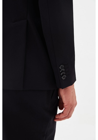 Twn Slim Fit Siyah Düz Takim Elbise 4ec05e301545m 001