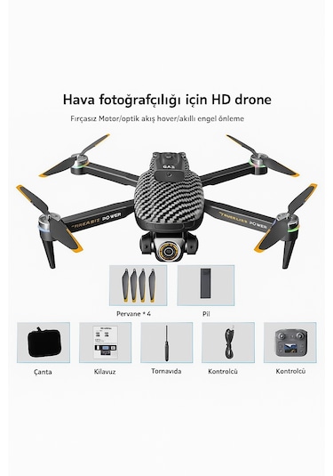 Ekranlı Kumandalı 2k Kameralı Akıllı Drone - Uzun Menzilli,