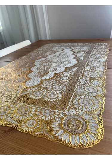 Best Price 34 Dikdörtgen Sehpa Örtüsü Reklamı 230267423 Altın Rengi