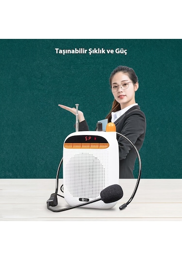 Lecoo MCS30 Kablosuz Çift Mikrofonlu Ses Kaydetme Özellikli Taşınabilir Hoparlör