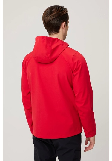 Campanula Softshell Mont - Su Ve Rüzgar Geçirmez, Nefes Alabilir, Outdoor Mont Kırmızı