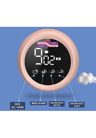 Diamond Mama Elmas Anne Elektirikli Gögüs Pompası Tekli Mz-608