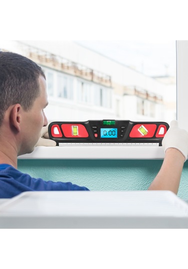 Vkemall Dijital Açı Ölçer Magnetlı Paslanmaz Çelik - Yükseklik/eğim Ölçümü, Geri Aydınlatmalı Ekran, Veri Kilidi Fonksiyonu