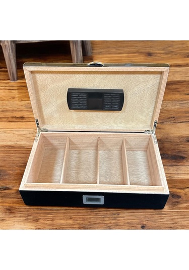 Lubinski İtaly Cuban Flag Humidor Puro Kutusu Siyah 80's