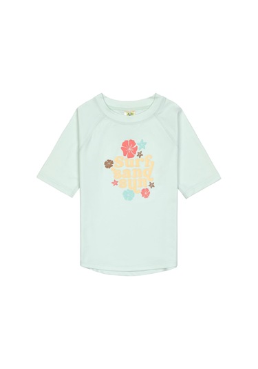 Lassig Flowers Uv Korumalı Kısa Kollu Mayo Tişört Sea Foam