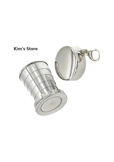 Geeroyoo Taşınabilir Paslanmaz Çelik Katlanabilir Bardak, 250 Ml, Seyahat Ve Kamp İçin Pratik İçecek Kabı