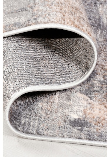 Notteo Modern Halı Yumuşak Dokulu, Dokuma Tabanlı, 7 Mm İnce Form, Dayanıklı Gri - Bej