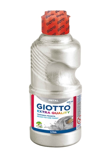 Giotto Metal Paint Metalik Tempera Guaj Boya 250 Ml. Gümüş