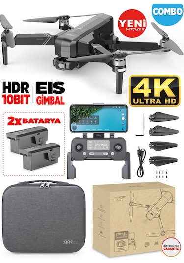 SJRC F11 Pro Combo 4K Kameralı Drone Seti - 2 Batarya - 1.5 KM Menzil - 26 Dakika Uçuş Süresi