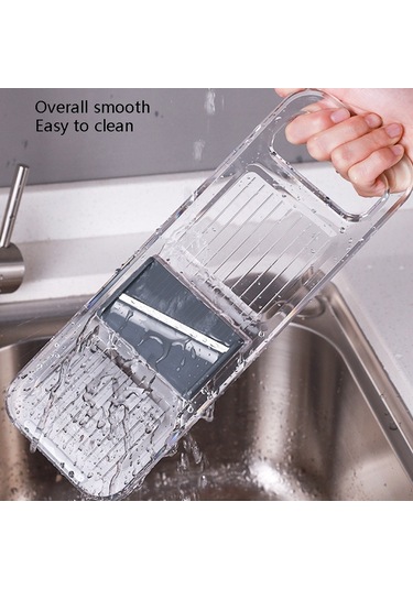 Sones Çok İşlevli Slicker Mutfak Aleti Patates Dilim Rendesi, Renk: Altı Bıçak Gri Diğer