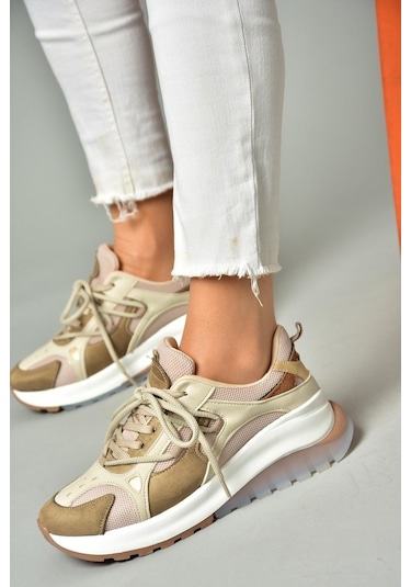 Fox Shoes S973413104 Vizon Kumaş Spor Ayakkabı Sneakers Vizon