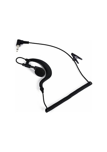 Jokmae 2.5mm Fişli Çift Yönlü Radyo Kulaklığı - Rahat Kulak Askılı Ve Kancalı, Uzun Kullanım İçin Dayanıklı Kablolu Kulaklık