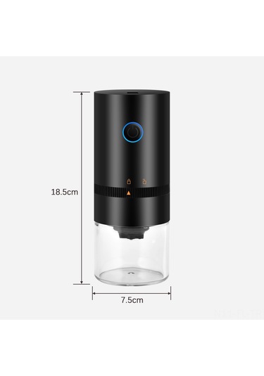 Lemestar Usb Şarjlı Minik Kahve Değirmeni - Ayarlanabilir Pürüzlülük, Hızlı Öğütme, Taşınabilir Beyaz Beyaz