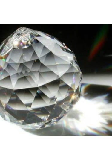 Kristal Avize Top Taşı Asfor Toptaş 30 Mm Cam Lazer Kesim