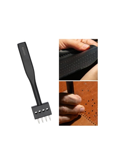 Suntek Deri Çatal Yumruk El Aleti Çelik Yuvarlak Delik 4-diş 4 Diş