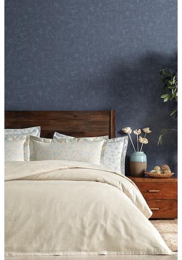 Puffy Elois Tek Kişilik Bambu Pike Takımı - Ekru