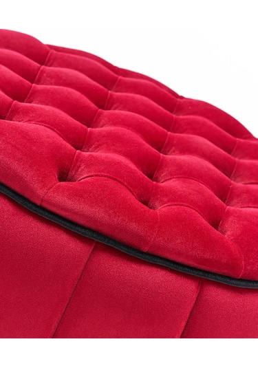 Favora Jasmin Puf - Kırmızı Kırmızı