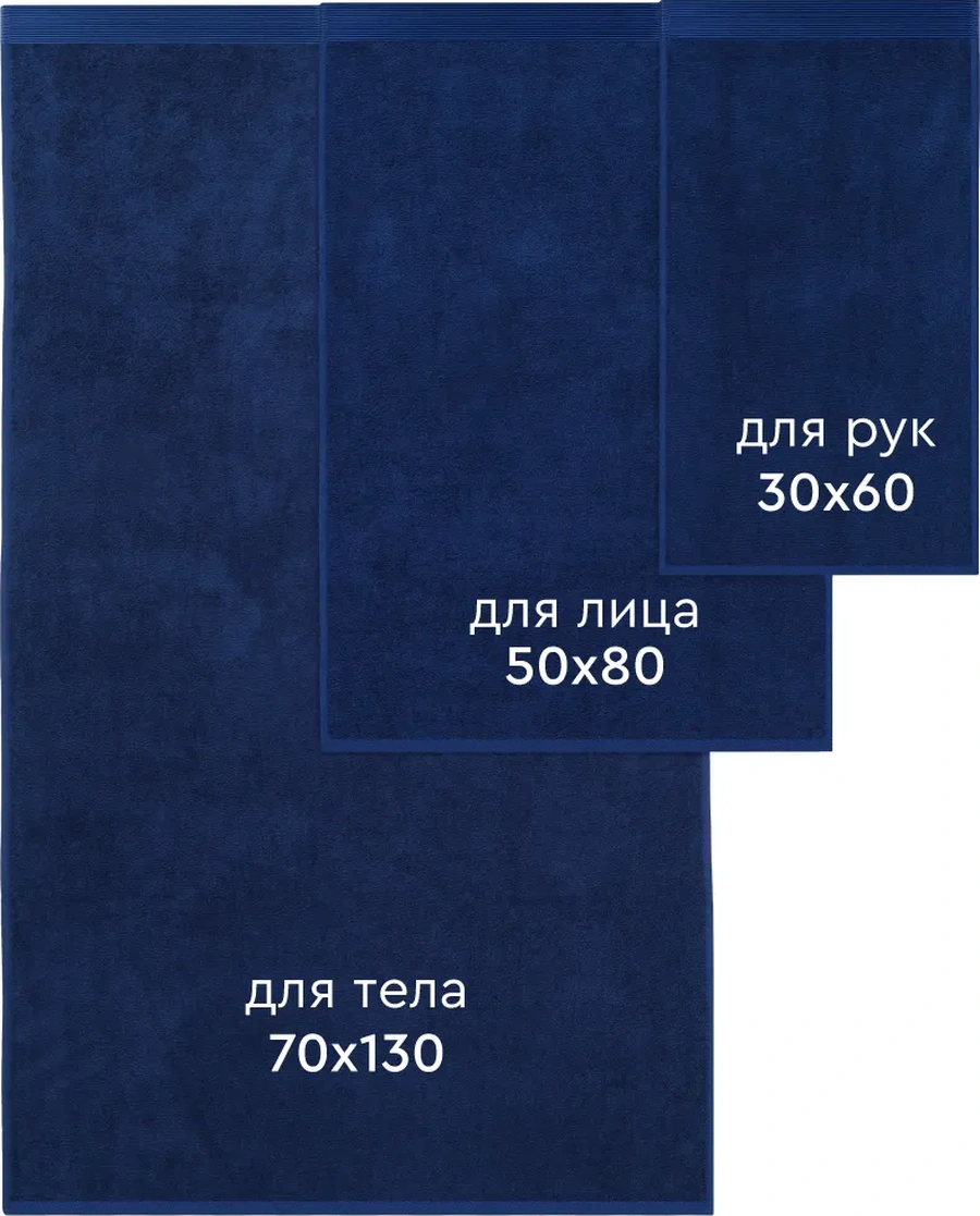 Vasilisa Havlu Banyo Havlusu 3 Parçalı Set 368791125 Mavi