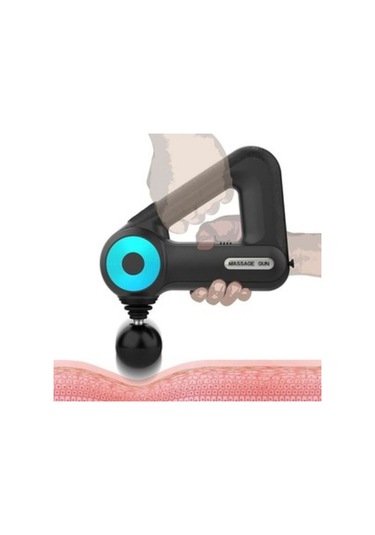 12 Farklı Başlıklı Profesyonel Masaj Tabancası - Kas Gevşetici Ve Yorgunluk Giderici Masaj Aleti 4741 Açık Mavi