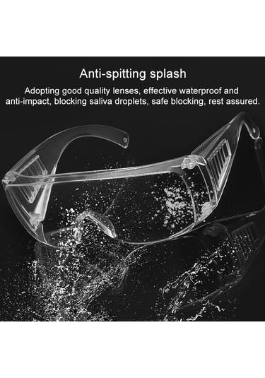 Sones Şeffaf Havalandırmalı Güvenlik Gözlükleri Göz Koruması Koruyucu Laboratuvar Buğu Önleyici Gözlükler