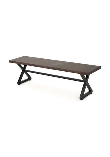 Metal Tasarım Bench Ahşaplı Dış Mekan  Bankı
