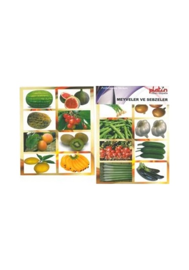 meyve ve sebzeler sticker çıkartma 8 yap.64 resim 4x4 ebat