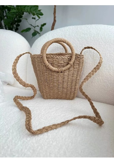 Gerundy Yazlık Hasır Çanta 216340349 Kahverengi