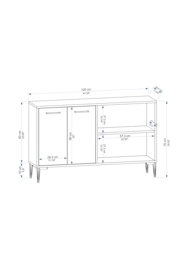 Frezya 4 Kapaklı Kahve Köşesi Mutfak Dolabı Beyaz Safirmeşe