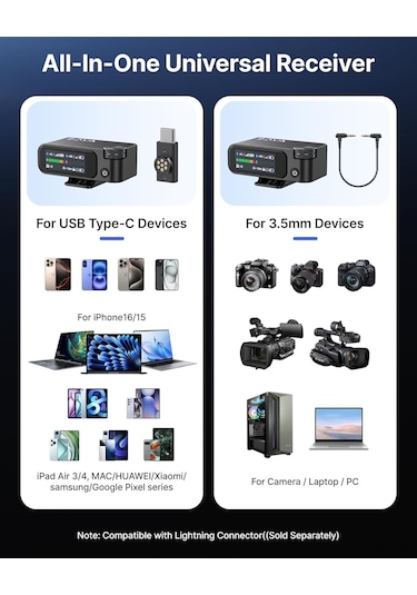 Boya Boyamic 2-02 Profesyonel Çift Mikrofonlu Mfi Sertfikalı Dahili Hafızalı Kablosuz Mikrofon