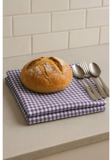 Zefira 170x170 Cm Balkon, Piknik, Mutfak Masa Örtüsü & Yer Sofra Bezi Lila