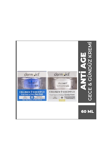 Dermokil Collagen + Biocomplex Anti- Aging Gece Kremi 60 ML + Gündüz Kremi 60 ML