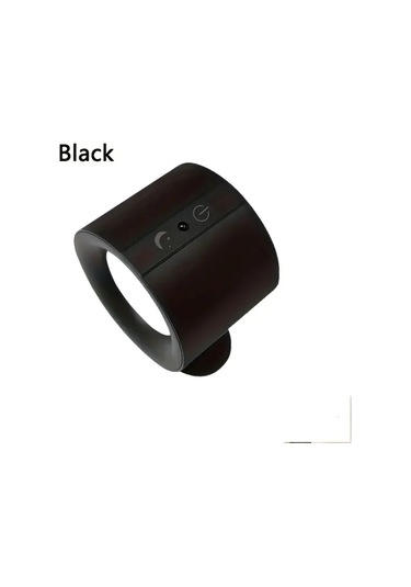 Fochsia Siyah 360 Derece Dönen Manyetik Duvar Lambası Uzaktan Kumanda Dokunmatik Aydınlatma Siyah