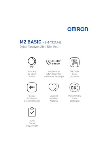 Omron M2 Basic Üst Koldan Ölçer Dijital Tansiyon Aleti