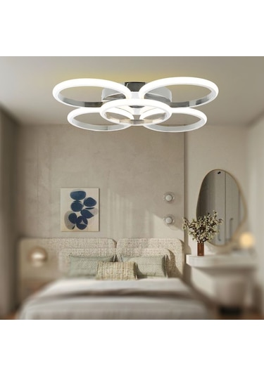 Tt304-4+1-kr-3renk Yuv. Tt Ayd. 3renk Krom Kaplama 5 Li Led Avize Krom