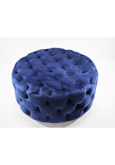 Yuvarlak Chester Model Kapitoneli Oval Orta Puf- Modern Puf