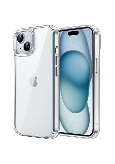 Apple İphone 15 Kılıf Deluxe 2mm Şeffaf Silikon - Şeffaf Şeffaf